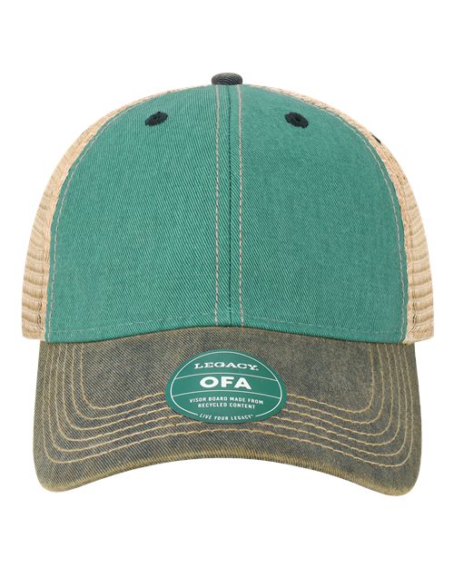 LEGACY OFA Old Favorite Trucker Cap - Aqua Blue/ Navy - front