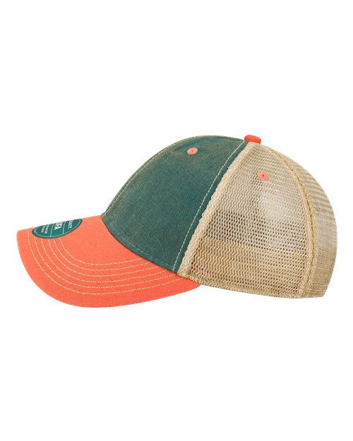 LEGACY OFA Old Favorite Trucker Cap - Marine Blue/ Coral - side