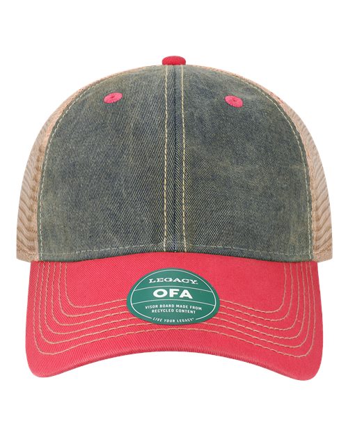LEGACY OFA Old Favorite Trucker Cap - Navy/ Dark Pink - front