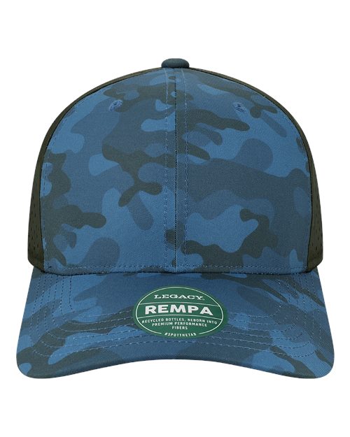LEGACY REMPA Reclaim Mid-Pro Adjustable Cap - Blue Camo/ Black - front