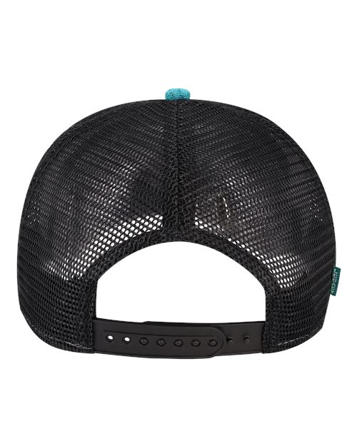 LEGACY ROADIE Five-Panel Adjustable Cap - Aqua Aztec/ Black - back