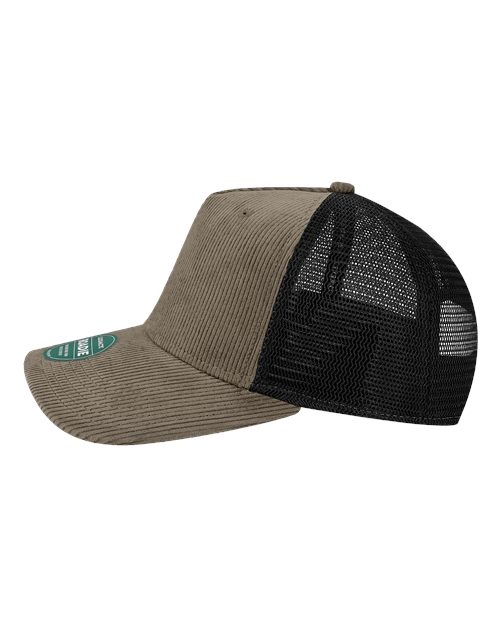 LEGACY ROADIE Five-Panel Adjustable Cap - Dark Grey Corduroy/ Black - side