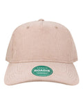 LEGACY ROADIE Five-Panel Adjustable Cap - Dusty Rose Corduroy - front