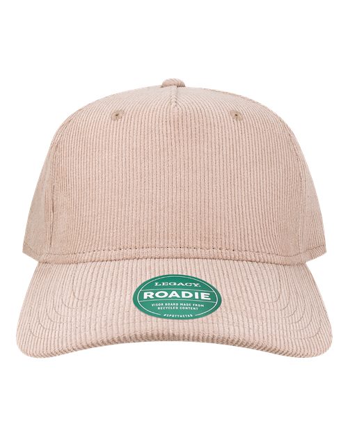 LEGACY ROADIE Five-Panel Adjustable Cap - Dusty Rose Corduroy - front