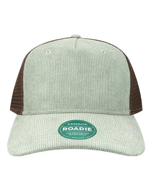 LEGACY ROADIE Five-Panel Adjustable Cap - Sawgrass Corduroy/ Brown - front