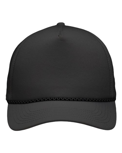 Sportsman SP1300 Five-Panel Rope Heritage Fit Cap - Charcoal - front