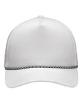 Sportsman SP1300 Five-Panel Rope Heritage Fit Cap - White - front
