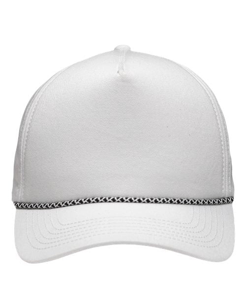 Sportsman SP1300 Five-Panel Rope Heritage Fit Cap - White - front