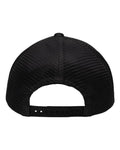 Sportsman SP1450 Traditional Lo-Pro Mesh Back Trucker Fit Cap - Black Camo/ Black - back
