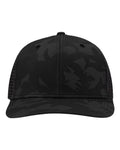 Sportsman SP1450 Traditional Lo-Pro Mesh Back Trucker Fit Cap - Black Camo/ Black - front