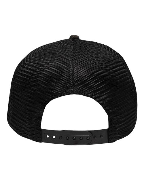 Sportsman SP1450 Traditional Lo-Pro Mesh Back Trucker Fit Cap - Chino Black Duck Camo/ Black - back
