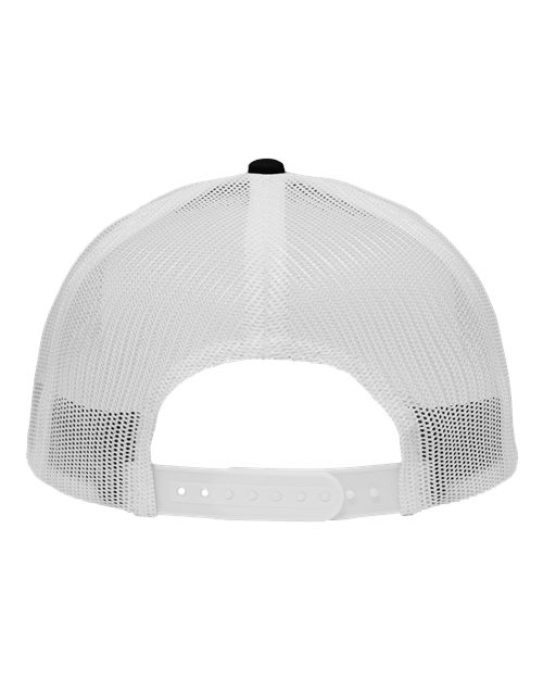 Sportsman SP1450 Traditional Lo-Pro Mesh Back Trucker Fit Cap - Chino Black/ White - back