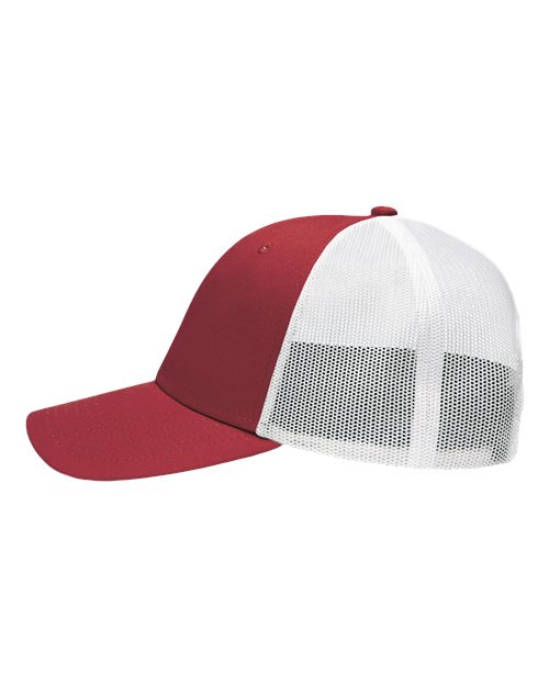 Sportsman SP1450 Traditional Lo-Pro Mesh Back Trucker Fit Cap - Chino Cardinal/ White - side
