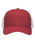 Sportsman SP1450 Traditional Lo-Pro Mesh Back Trucker Fit Cap - Chino Cardinal/ White - front