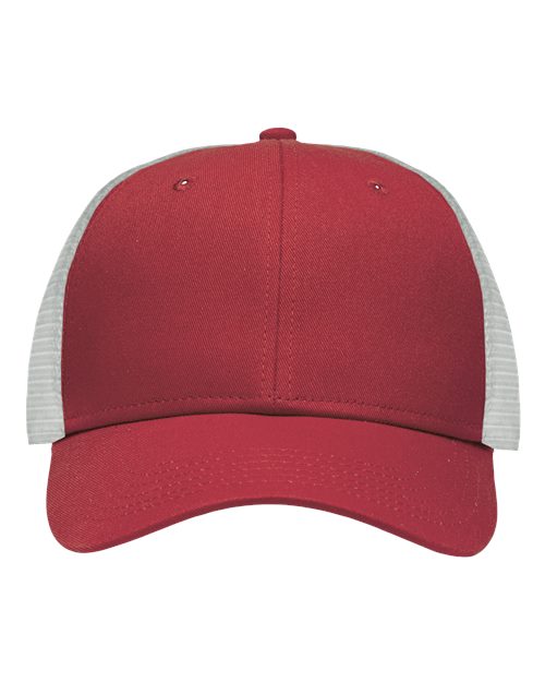 Sportsman SP1450 Traditional Lo-Pro Mesh Back Trucker Fit Cap - Chino Cardinal/ White - front