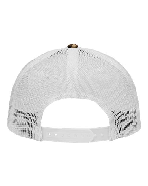 Sportsman SP1450 Traditional Lo-Pro Mesh Back Trucker Fit Cap - Chino Duck Camo/ White - back