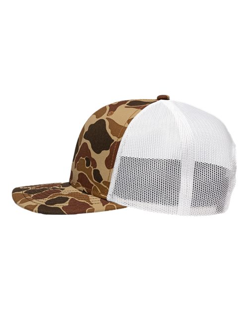Sportsman SP1450 Traditional Lo-Pro Mesh Back Trucker Fit Cap - Chino Duck Camo/ White - side