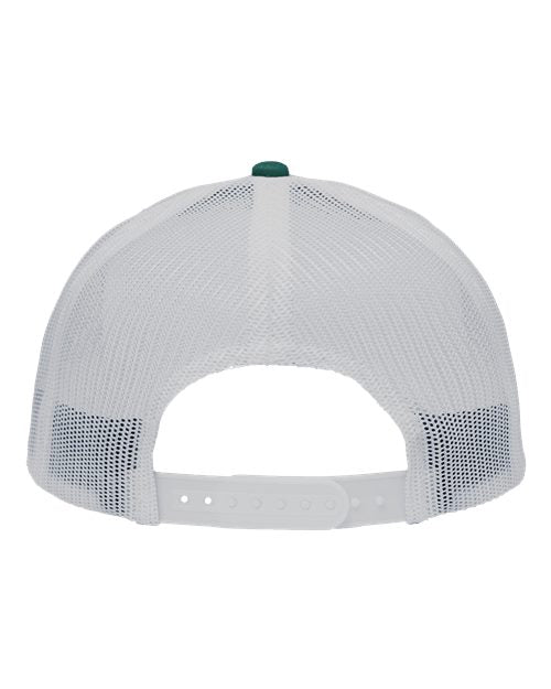 Sportsman SP1450 Traditional Lo-Pro Mesh Back Trucker Fit Cap - Chino Forest Green/ White - back