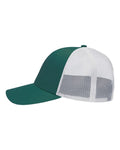 Sportsman SP1450 Traditional Lo-Pro Mesh Back Trucker Fit Cap - Chino Forest Green/ White - side