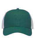 Sportsman SP1450 Traditional Lo-Pro Mesh Back Trucker Fit Cap - Chino Forest Green/ White - front