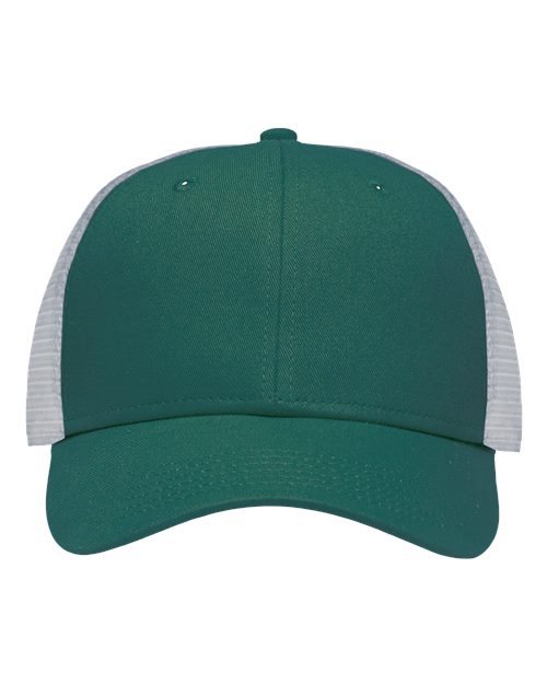 Sportsman SP1450 Traditional Lo-Pro Mesh Back Trucker Fit Cap - Chino Forest Green/ White - front