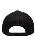 Sportsman SP1450 Traditional Lo-Pro Mesh Back Trucker Fit Cap - Grey Camo/ Black - back