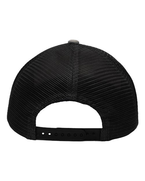 Sportsman SP1450 Traditional Lo-Pro Mesh Back Trucker Fit Cap - Chino Grey/ Black - back