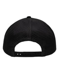 Sportsman SP1450 Traditional Lo-Pro Mesh Back Trucker Fit Cap - Heather Grey/ Charcoal/ Black - back