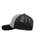 Sportsman SP1450 Traditional Lo-Pro Mesh Back Trucker Fit Cap - Heather Grey/ Charcoal/ Black - side