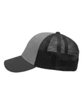 Sportsman SP1450 Traditional Lo-Pro Mesh Back Trucker Fit Cap - Heather Grey/ Charcoal/ Charcoal - side