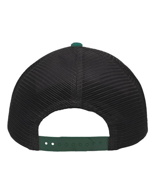 Sportsman SP1450 Traditional Lo-Pro Mesh Back Trucker Fit Cap - Heather Grey/ Charcoal/ Forest Green - back