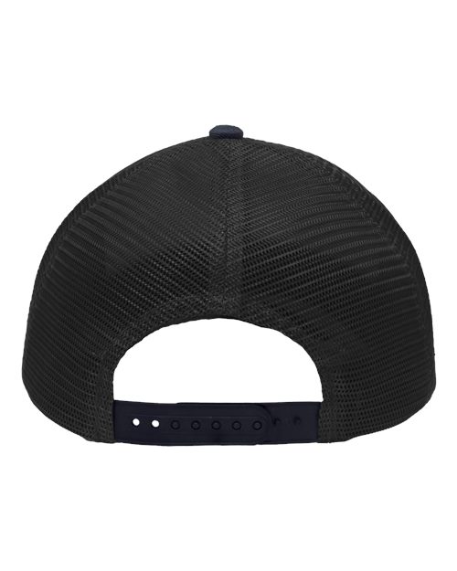 Sportsman SP1450 Traditional Lo-Pro Mesh Back Trucker Fit Cap - Heather Grey/ Charcoal/ Navy - back