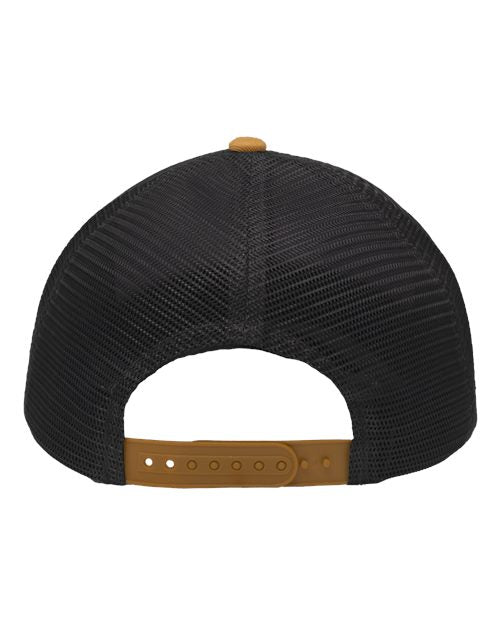 Sportsman SP1450 Traditional Lo-Pro Mesh Back Trucker Fit Cap - Heather Grey/ Charcoal/ Vegas Gold - back