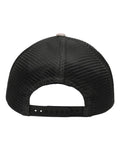 Sportsman SP1450 Traditional Lo-Pro Mesh Back Trucker Fit Cap - Chino Khaki/ Black - back