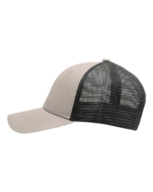 Sportsman SP1450 Traditional Lo-Pro Mesh Back Trucker Fit Cap - Chino Khaki/ Black - side