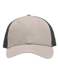 Sportsman SP1450 Traditional Lo-Pro Mesh Back Trucker Fit Cap - Chino Khaki/ Black - front
