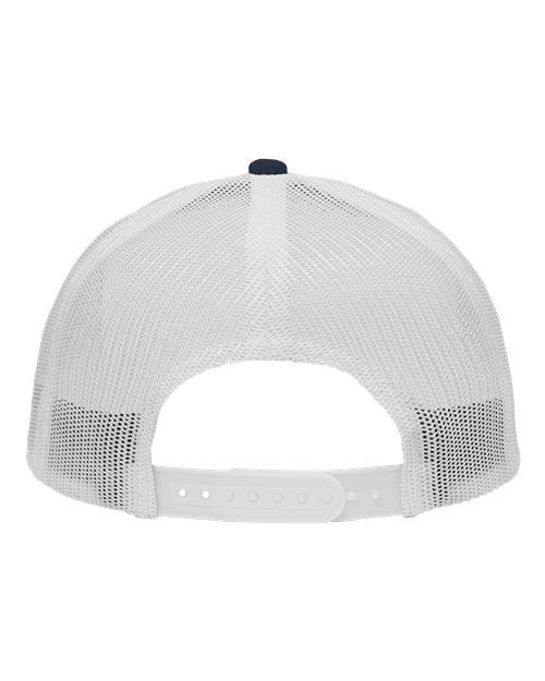 Sportsman SP1450 Traditional Lo-Pro Mesh Back Trucker Fit Cap - Navy Camo/ White - back
