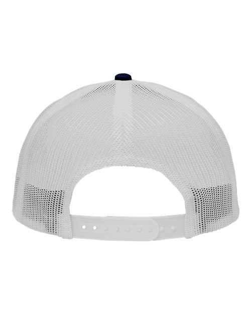 Sportsman SP1450 Traditional Lo-Pro Mesh Back Trucker Fit Cap - Chino Navy/ White - back
