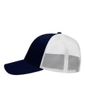 Sportsman SP1450 Traditional Lo-Pro Mesh Back Trucker Fit Cap - Chino Navy/ White - side