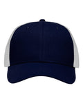 Sportsman SP1450 Traditional Lo-Pro Mesh Back Trucker Fit Cap - Chino Navy/ White - front