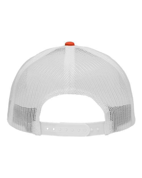 Sportsman SP1450 Traditional Lo-Pro Mesh Back Trucker Fit Cap - Chino Orange/ White - back