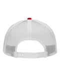 Sportsman SP1450 Traditional Lo-Pro Mesh Back Trucker Fit Cap - Chino Red/ White - back