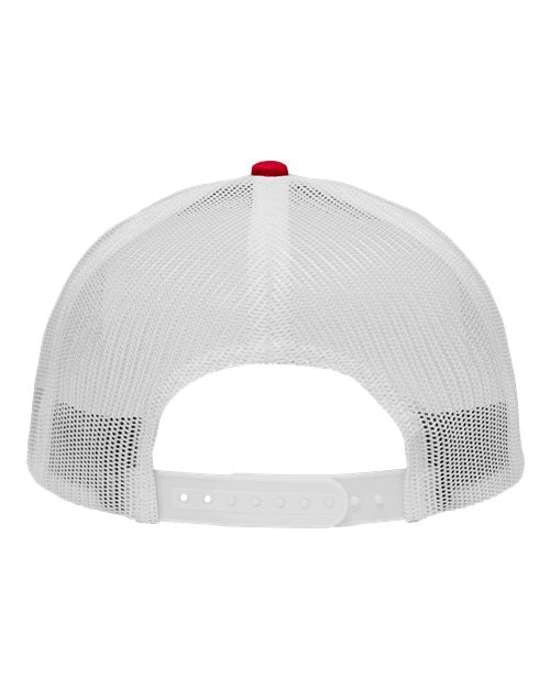 Sportsman SP1450 Traditional Lo-Pro Mesh Back Trucker Fit Cap - Chino Red/ White - back