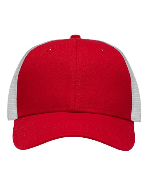 Sportsman SP1450 Traditional Lo-Pro Mesh Back Trucker Fit Cap - Chino Red/ White - front