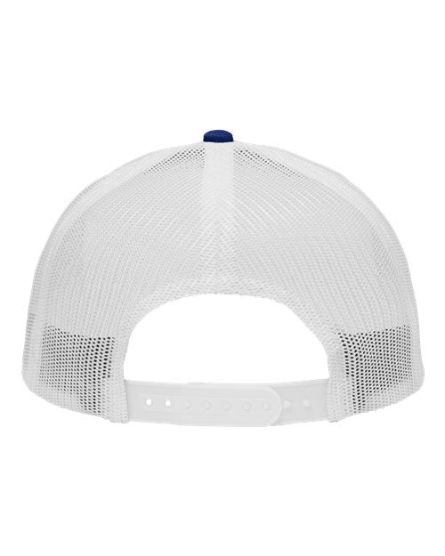 Sportsman SP1450 Traditional Lo-Pro Mesh Back Trucker Fit Cap - Chino Royal/ White - back