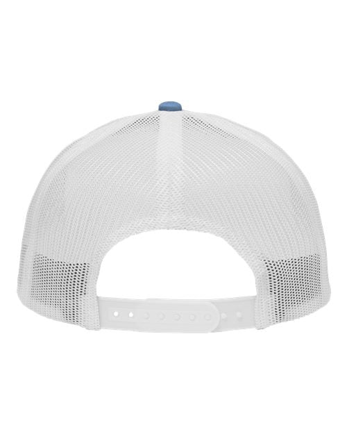 Sportsman SP1450 Traditional Lo-Pro Mesh Back Trucker Fit Cap - Chino Sky Blue/ White - back