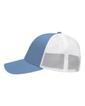 Sportsman SP1450 Traditional Lo-Pro Mesh Back Trucker Fit Cap - Chino Sky Blue/ White - side