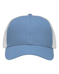 Sportsman SP1450 Traditional Lo-Pro Mesh Back Trucker Fit Cap - Chino Sky Blue/ White - front
