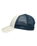 Sportsman SP1450 Traditional Lo-Pro Mesh Back Trucker Fit Cap - Chino Stone/ Navy - side