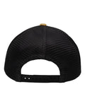 Sportsman SP1450 Traditional Lo-Pro Mesh Back Trucker Fit Cap - Chino Vegas Gold/ Black - back